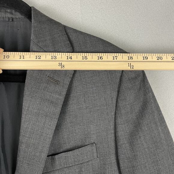 Ralph Lauren Purple Label Wool Blazer Sport Coat Mens 40R Gray Italy FLAWS - Picture 10 of 16